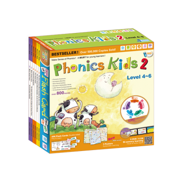Phonics Kids Set 2 (Level 4-6)(6 Books+ 6DVD + 6CD)